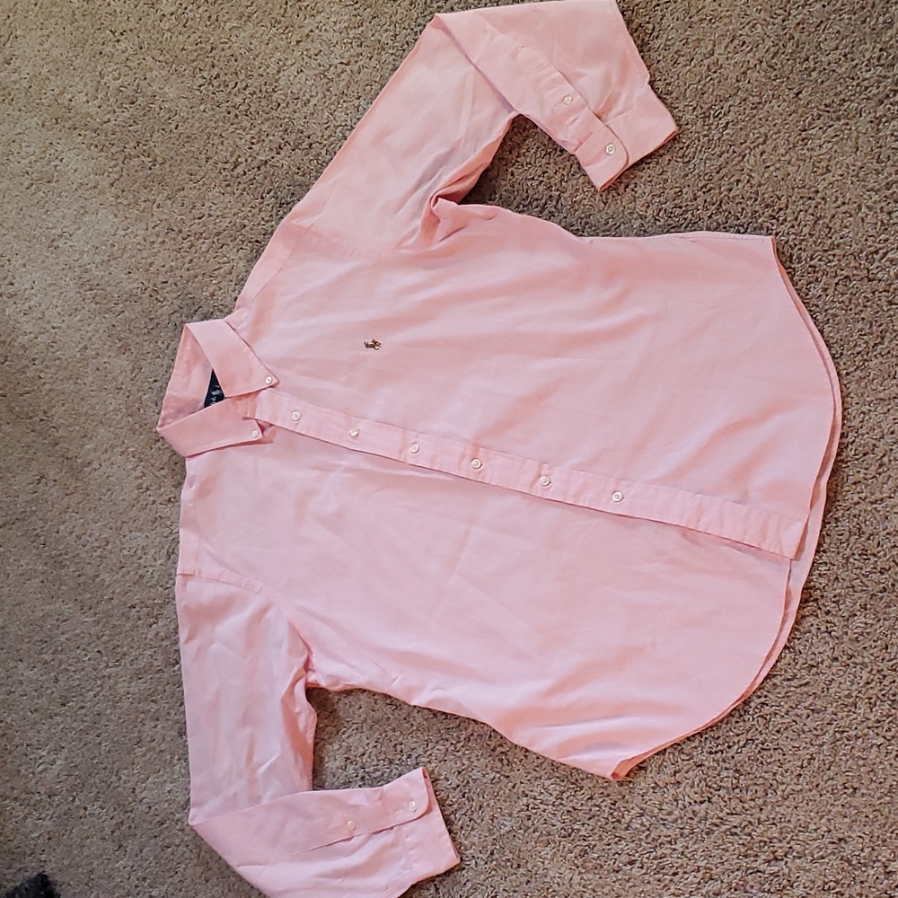 Pink Ralph Lauren Classic Fit button up